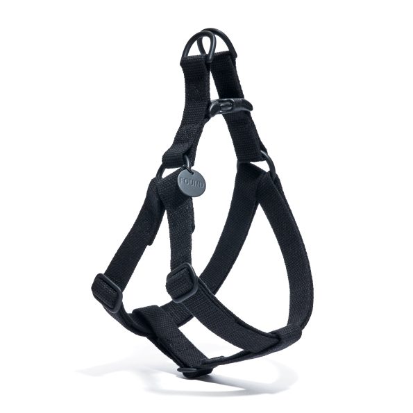 matte-black-cotton-dog-cat-harness